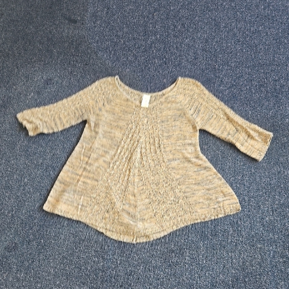 Womens  Beige Knit Top